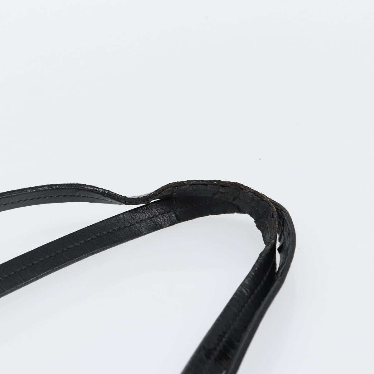 PRADA Tote Bag Nylon Black Gold Auth 146580