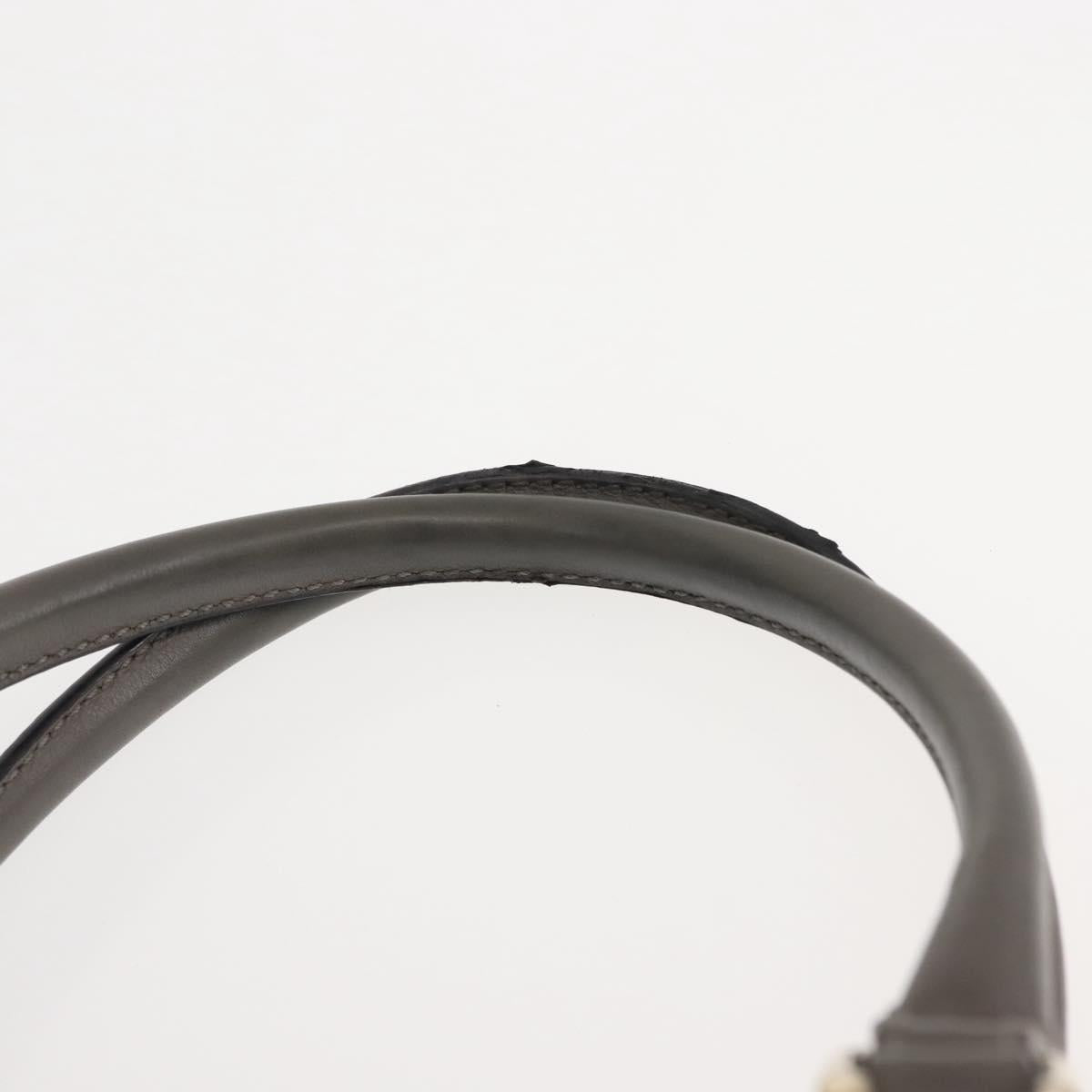 GUCCI Micro GG Guccissima Bag Leather Outlet Light gray 449656 Auth 146581