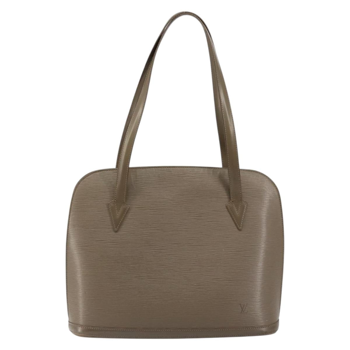 LOUIS VUITTON Epi Lussac Shoulder Bag Gray pepper M5228C LV Auth 146588