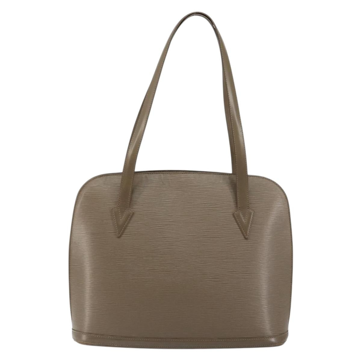 LOUIS VUITTON Epi Lussac Shoulder Bag Gray pepper M5228C LV Auth 146588