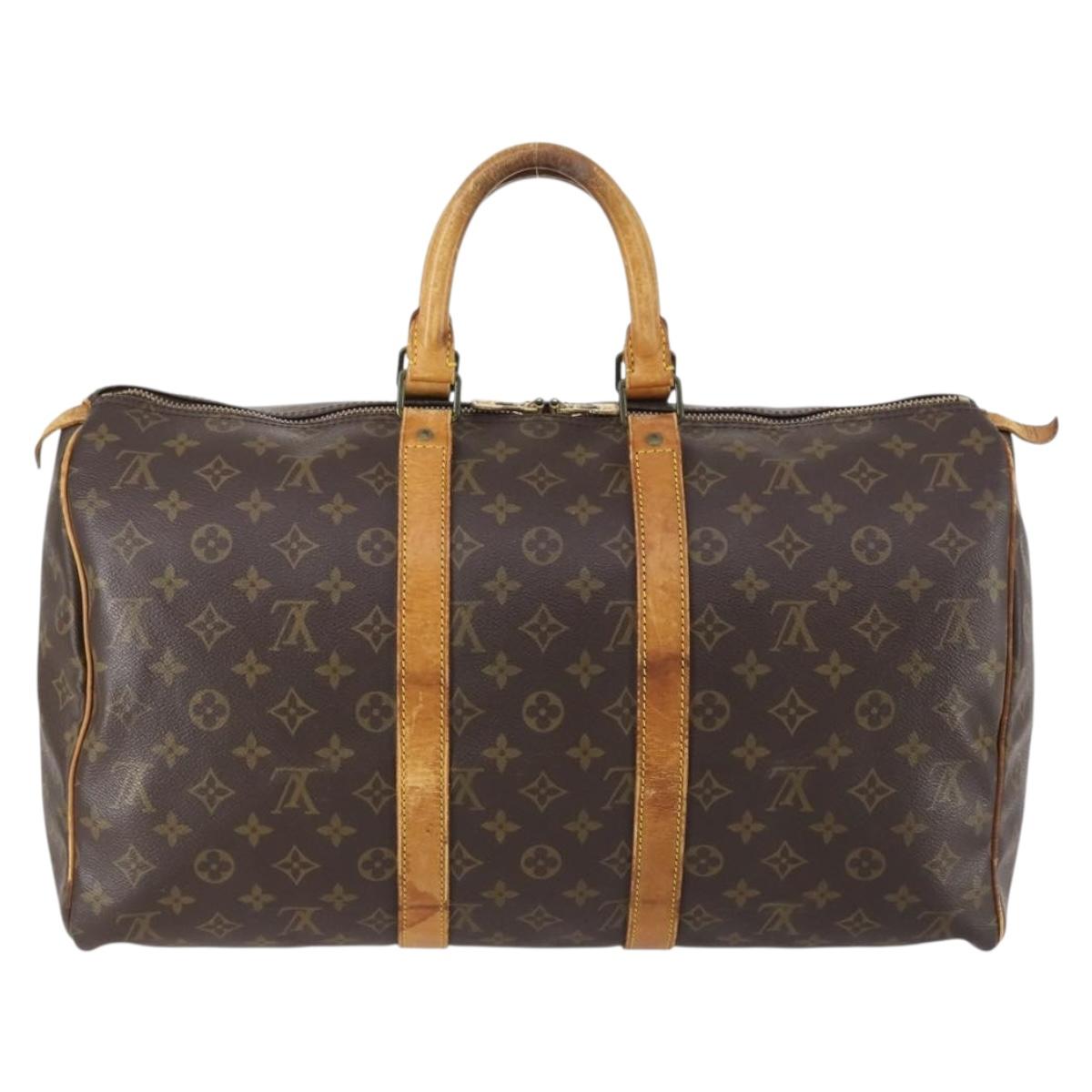 LOUIS VUITTON Monogram Keepall 45 Boston Bag M41428 LV Auth 146595