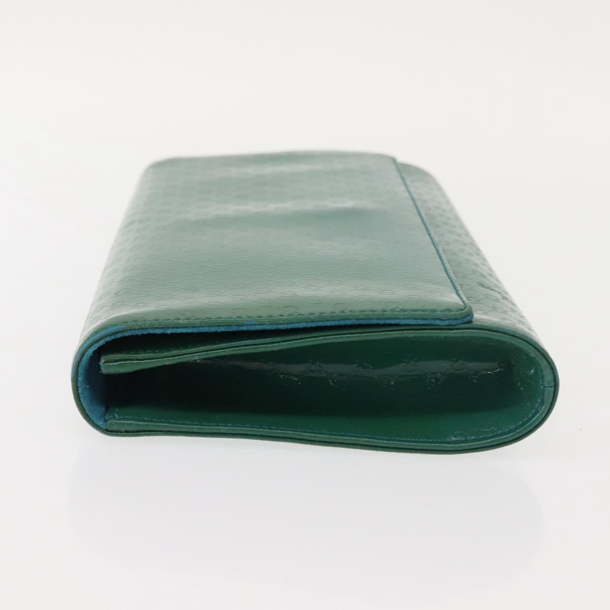 GUCCI Micro GG Canvas Clutch Bag Enamel Blue 339249 Auth 146600