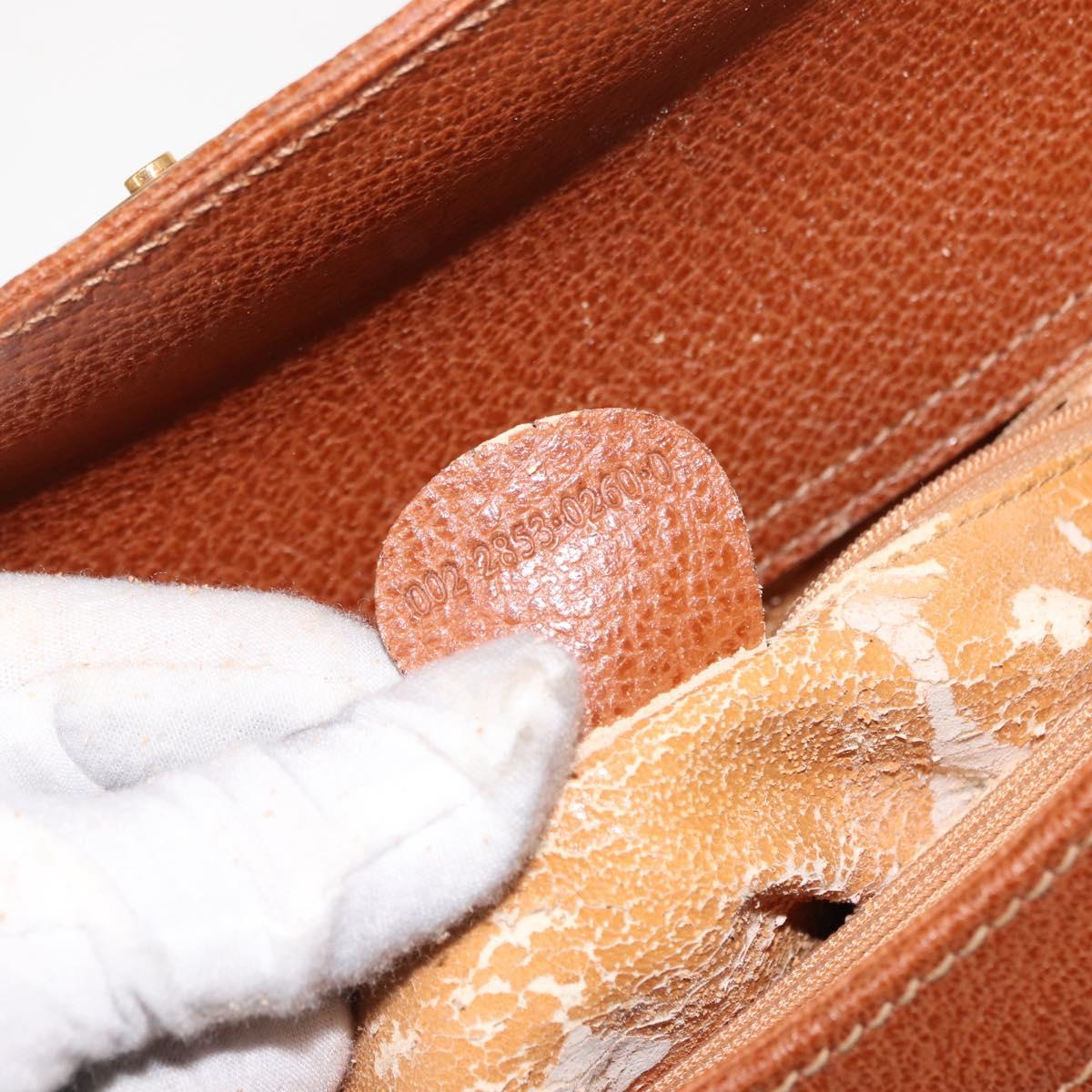 GUCCI Bamboo Hand Bag Leather Brown Gold 002 2853 0260 0 Auth 146606