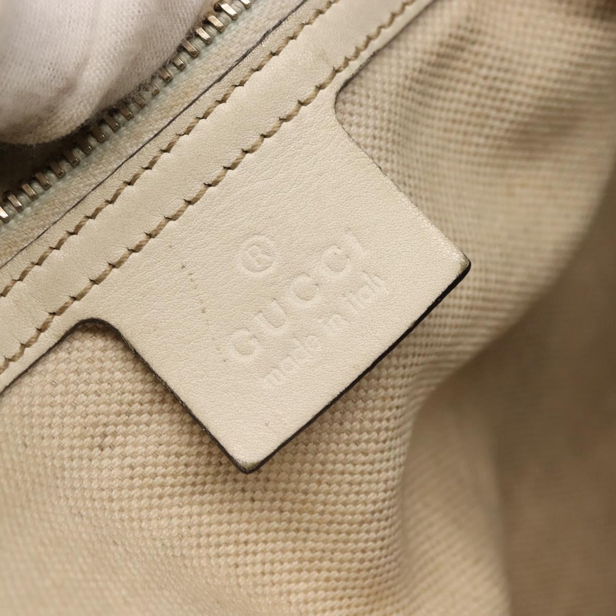 GUCCI GG Supreme Hand Bag PVC White 189895 Auth 146608