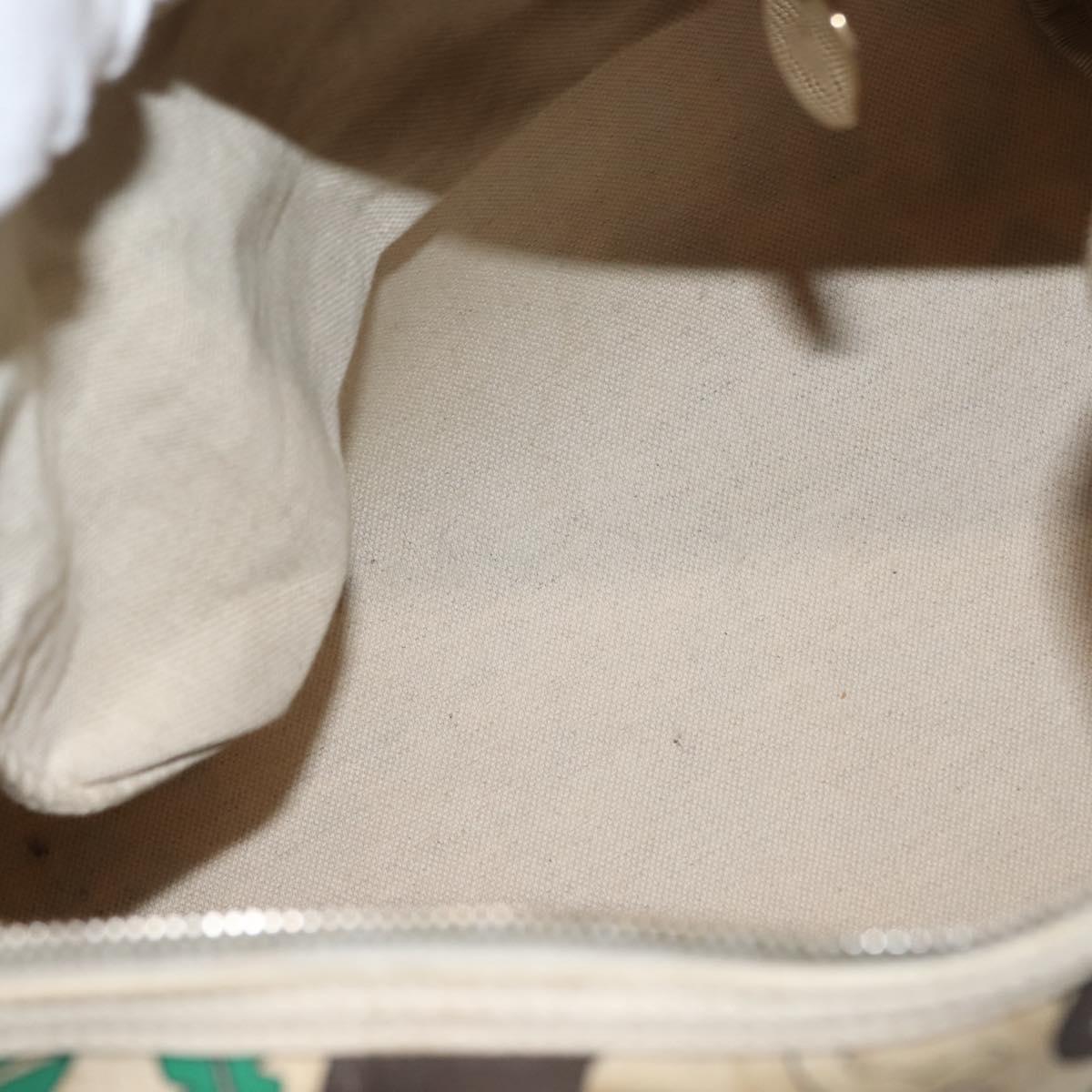 GUCCI GG Supreme Hand Bag PVC White 189895 Auth 146608