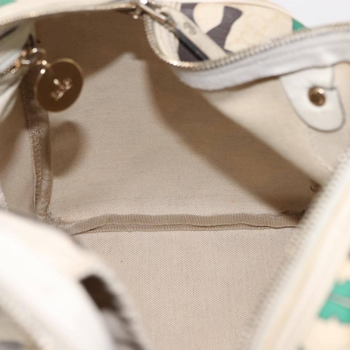 GUCCI GG Supreme Hand Bag PVC White 189895 Auth 146608