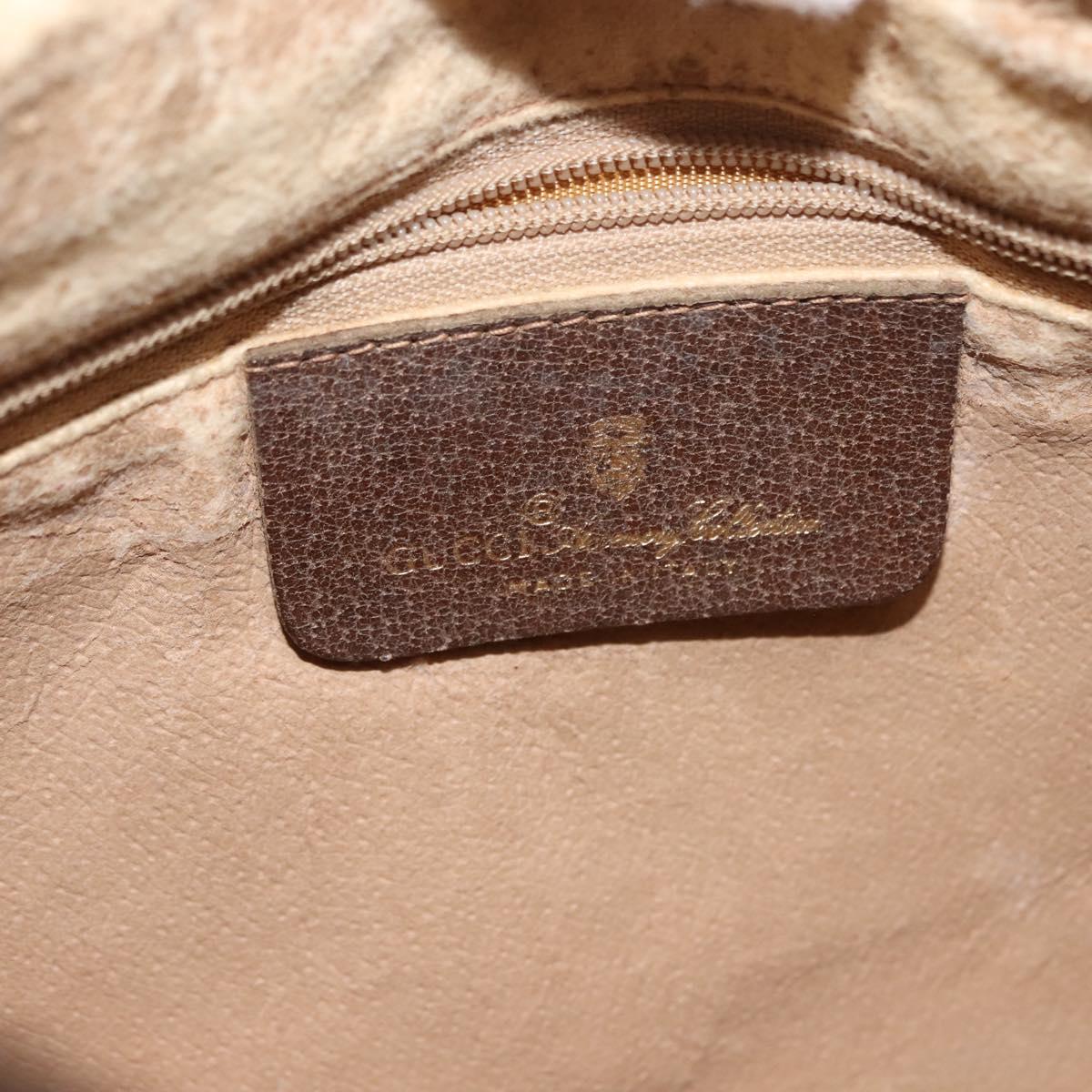 GUCCI GG Supreme Web Sherry Line Bag PVC Beige Gold 89 02 032 Auth 146615