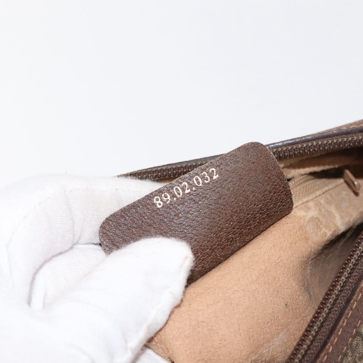 GUCCI GG Supreme Web Sherry Line Bag PVC Beige Gold 89 02 032 Auth 146615