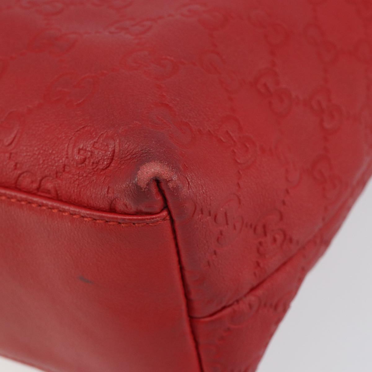 GUCCI GG Canvas Guccissima Tote Bag Leather Gold Red 211137 Auth 146617