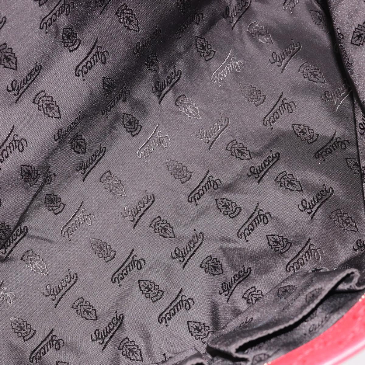 GUCCI GG Canvas Guccissima Tote Bag Leather Gold Red 211137 Auth 146617