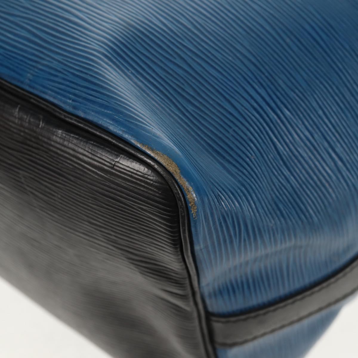 LOUIS VUITTON Epi Petit Noe Shoulder Bag Bicolor Black Blue M44152 Auth 146621