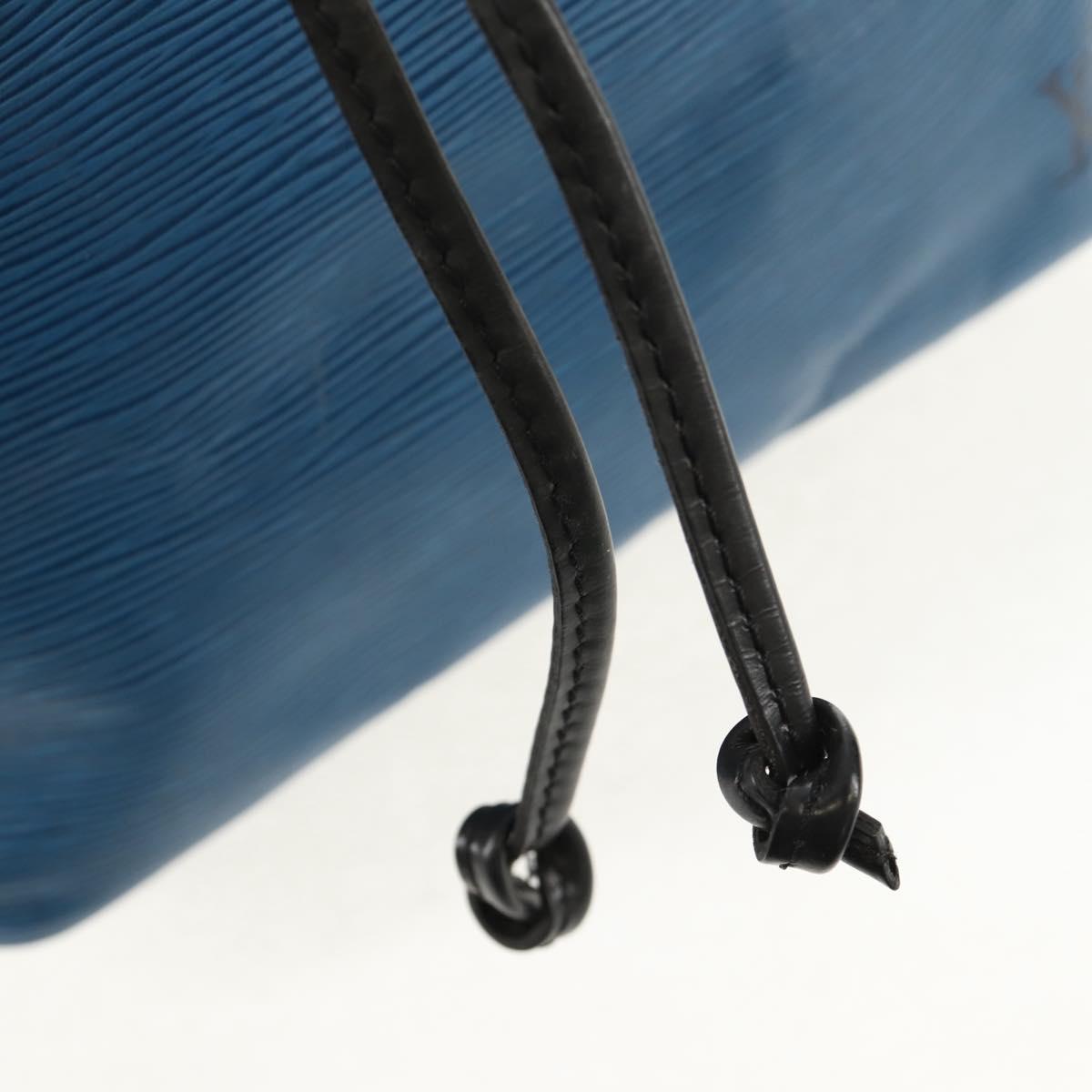 LOUIS VUITTON Epi Petit Noe Shoulder Bag Bicolor Black Blue M44152 Auth 146621