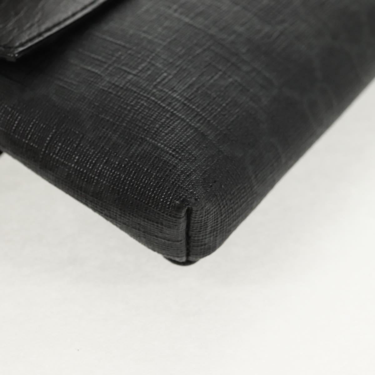 GUCCI GG Supreme Waist bag PVC Black Silver 161833 Auth 146624V