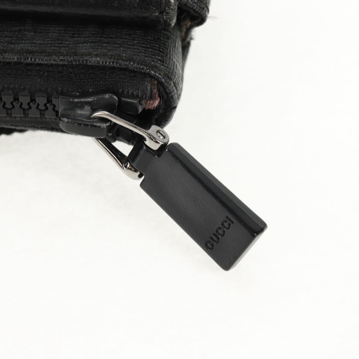 GUCCI GG Supreme Waist bag PVC Black Silver 161833 Auth 146624V