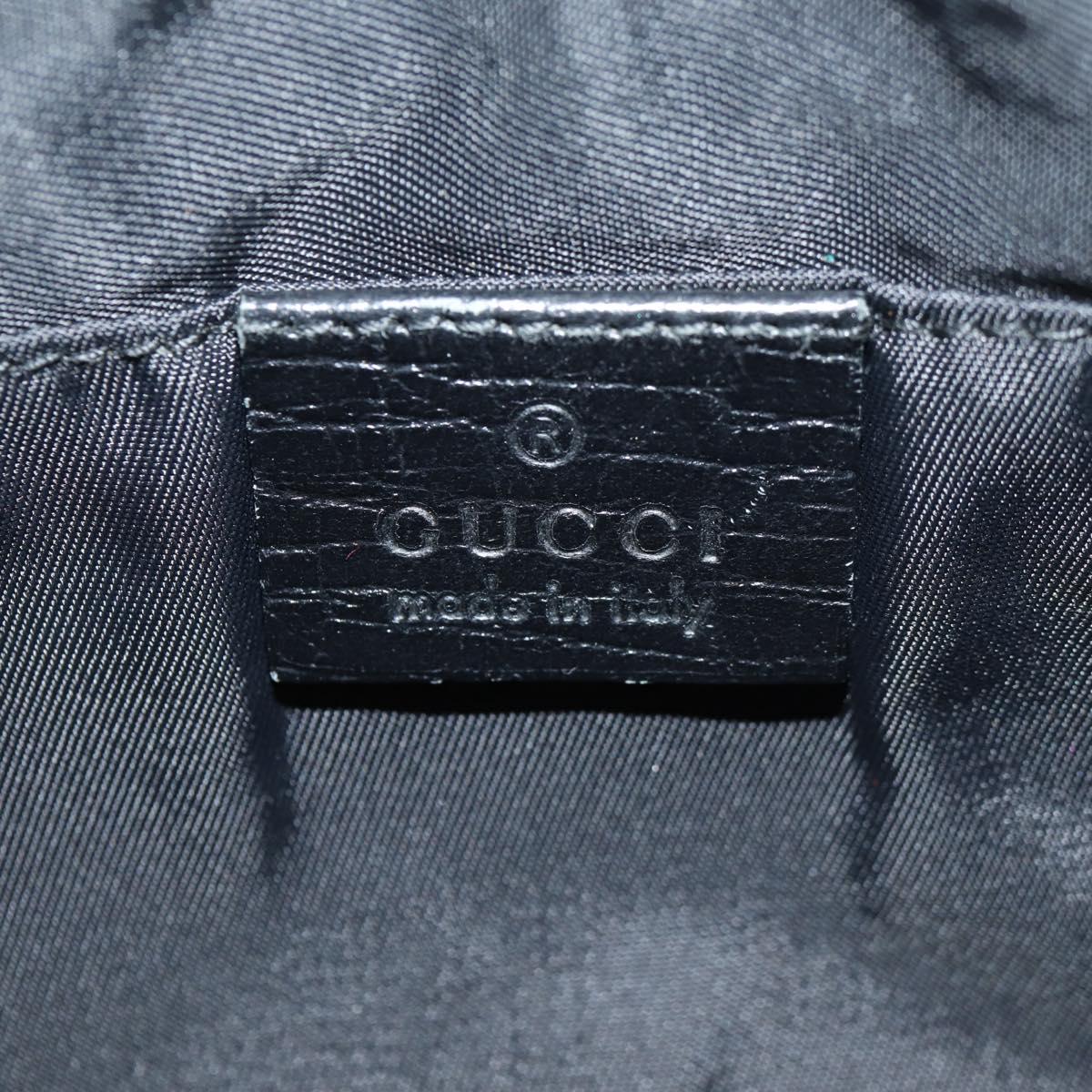 GUCCI GG Supreme Waist bag PVC Black Silver 161833 Auth 146624V