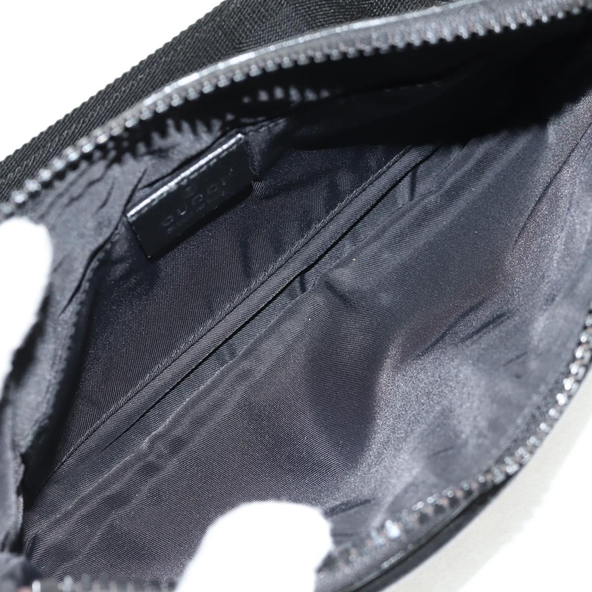GUCCI GG Supreme Waist bag PVC Black Silver 161833 Auth 146624V