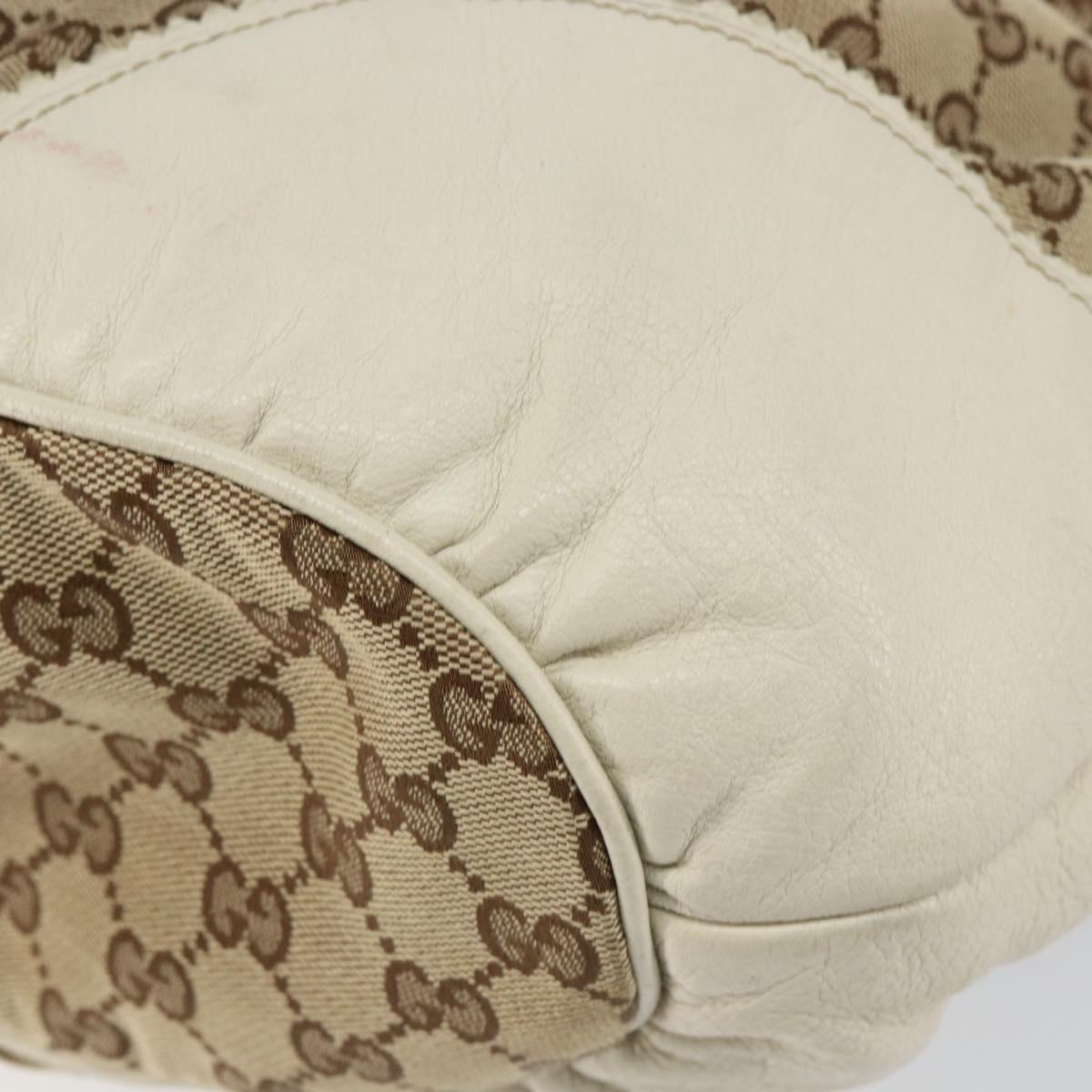 GUCCI GG Canvas Tote Bag Beige Gold 211954 Auth 146633