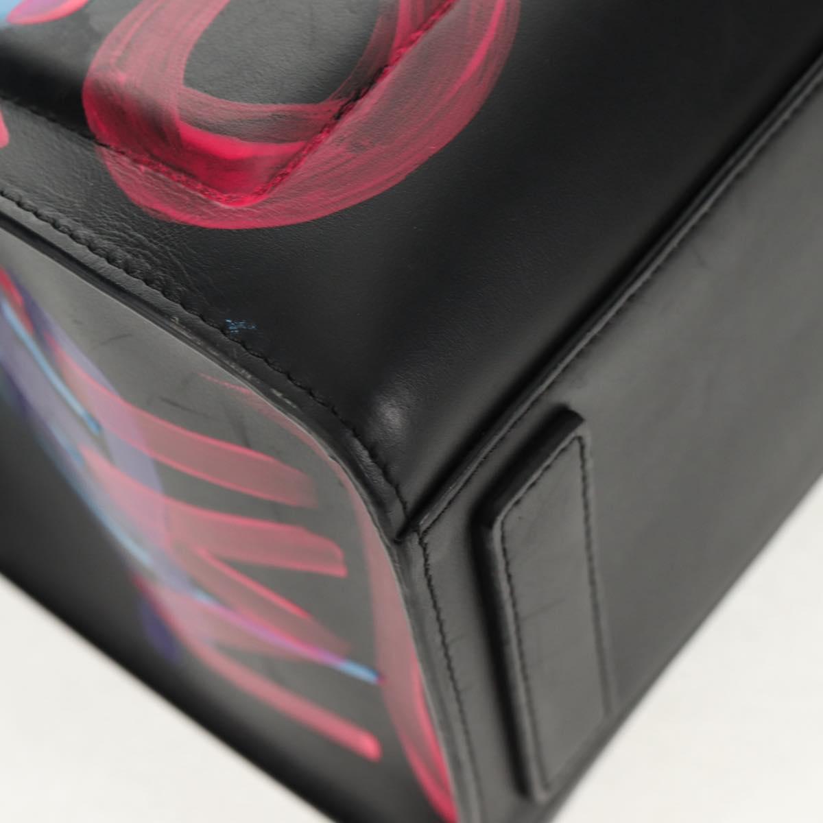 DOLCE&GABBANA Graffiti DAILY Hand Bag Leather Multicolor Auth 146637A