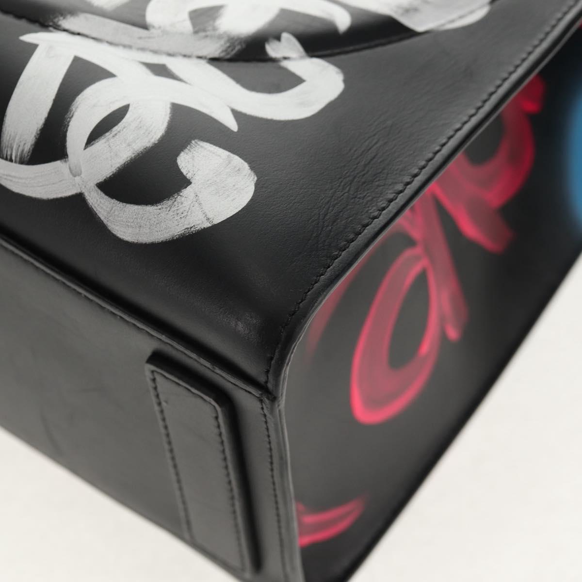 DOLCE&GABBANA Graffiti DAILY Hand Bag Leather Multicolor Auth 146637A