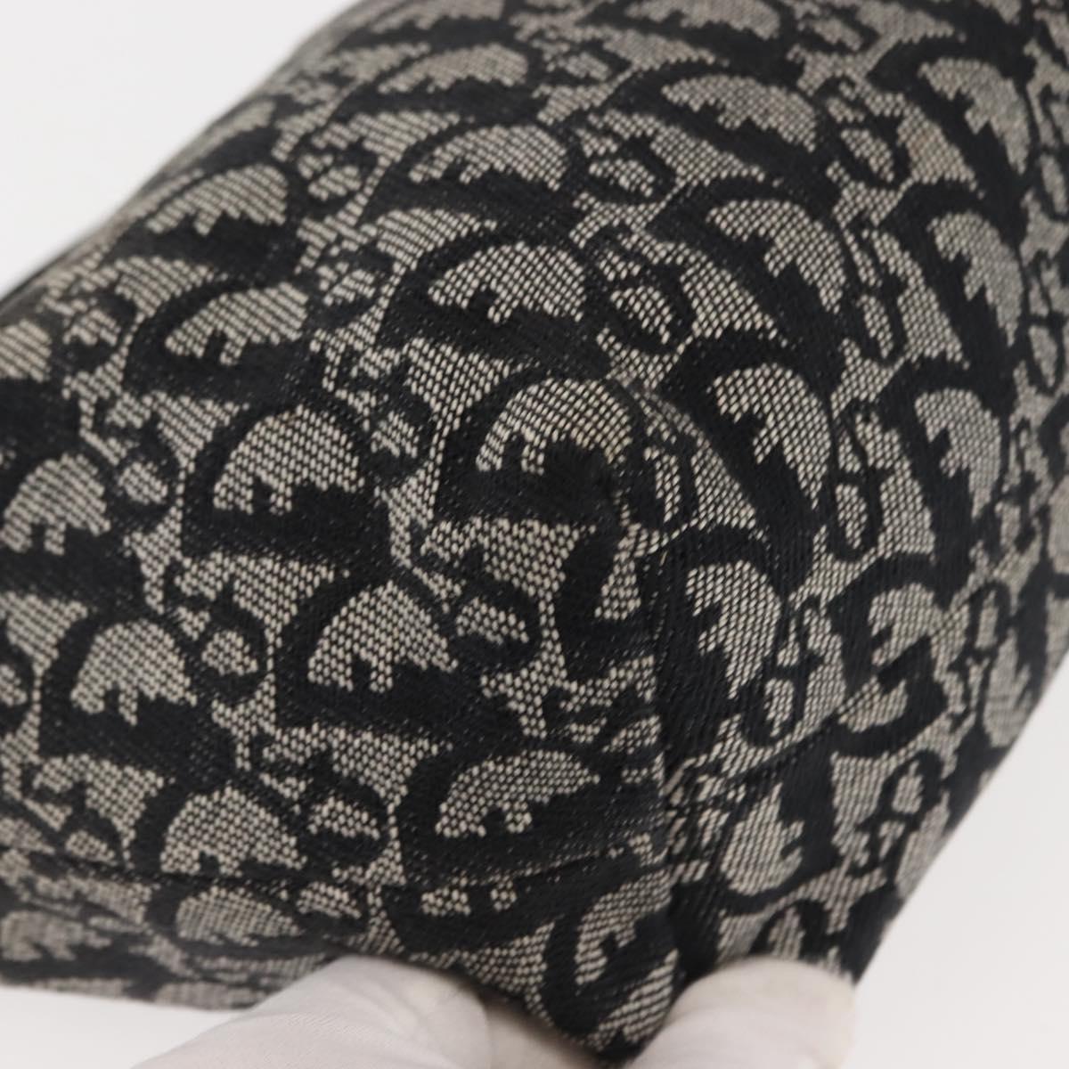 Christian Dior Trotter Canvas Shoulder Bag Black Auth 146645