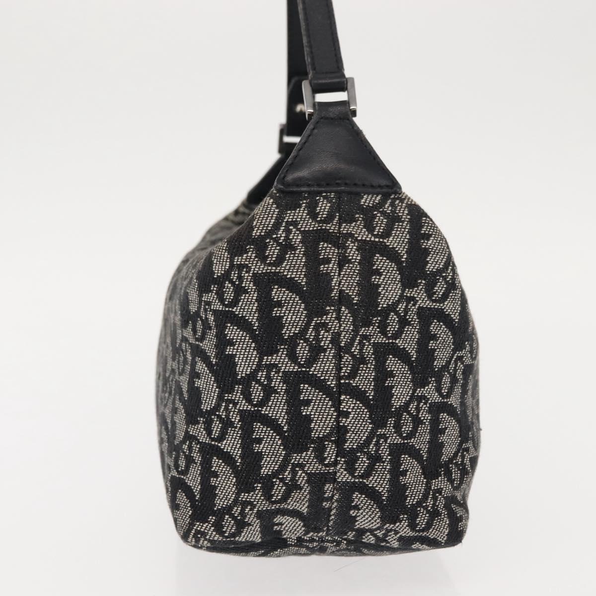 Christian Dior Trotter Canvas Shoulder Bag Black Auth 146645