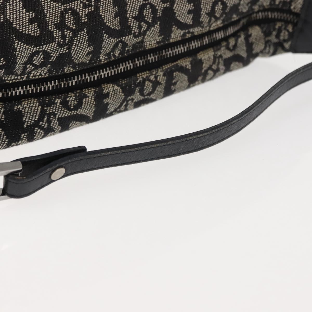 Christian Dior Trotter Canvas Shoulder Bag Black Auth 146645