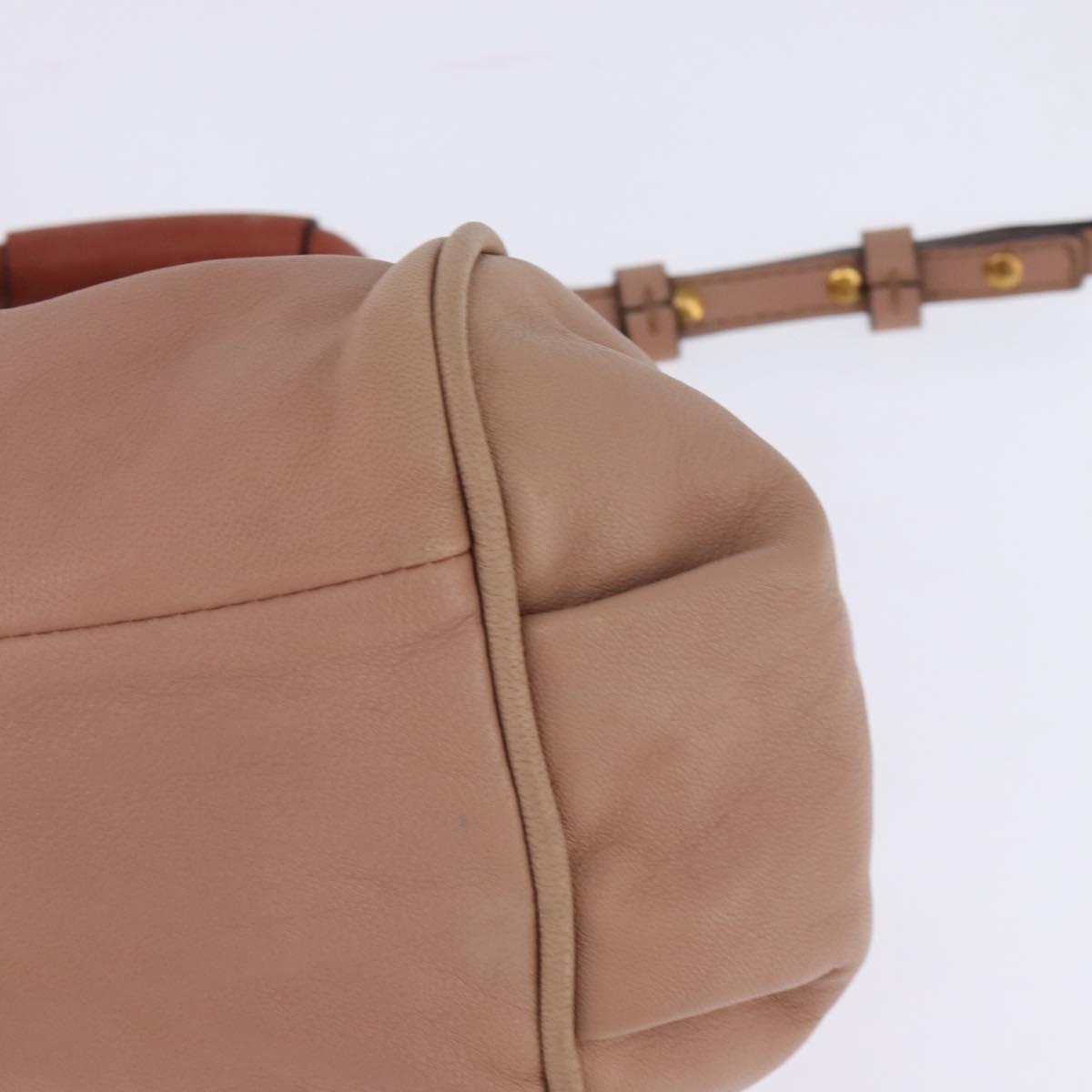 Chloe Etel Hand Bag Leather 2way Pink Gold Auth 146649