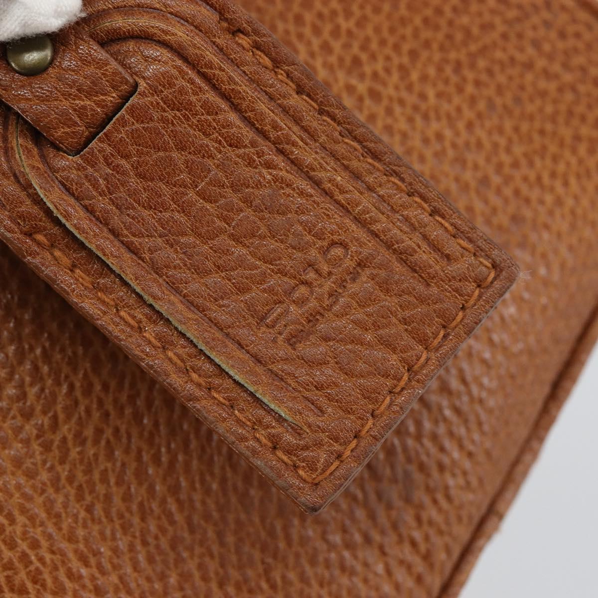 Poro Ralph Lauren Hand Bag Leather Brown Auth 146652