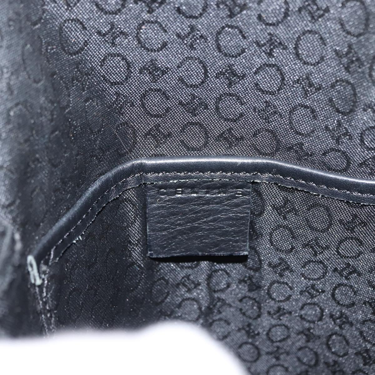 CELINE Macadam Canvas Backpack Silver Auth 146658