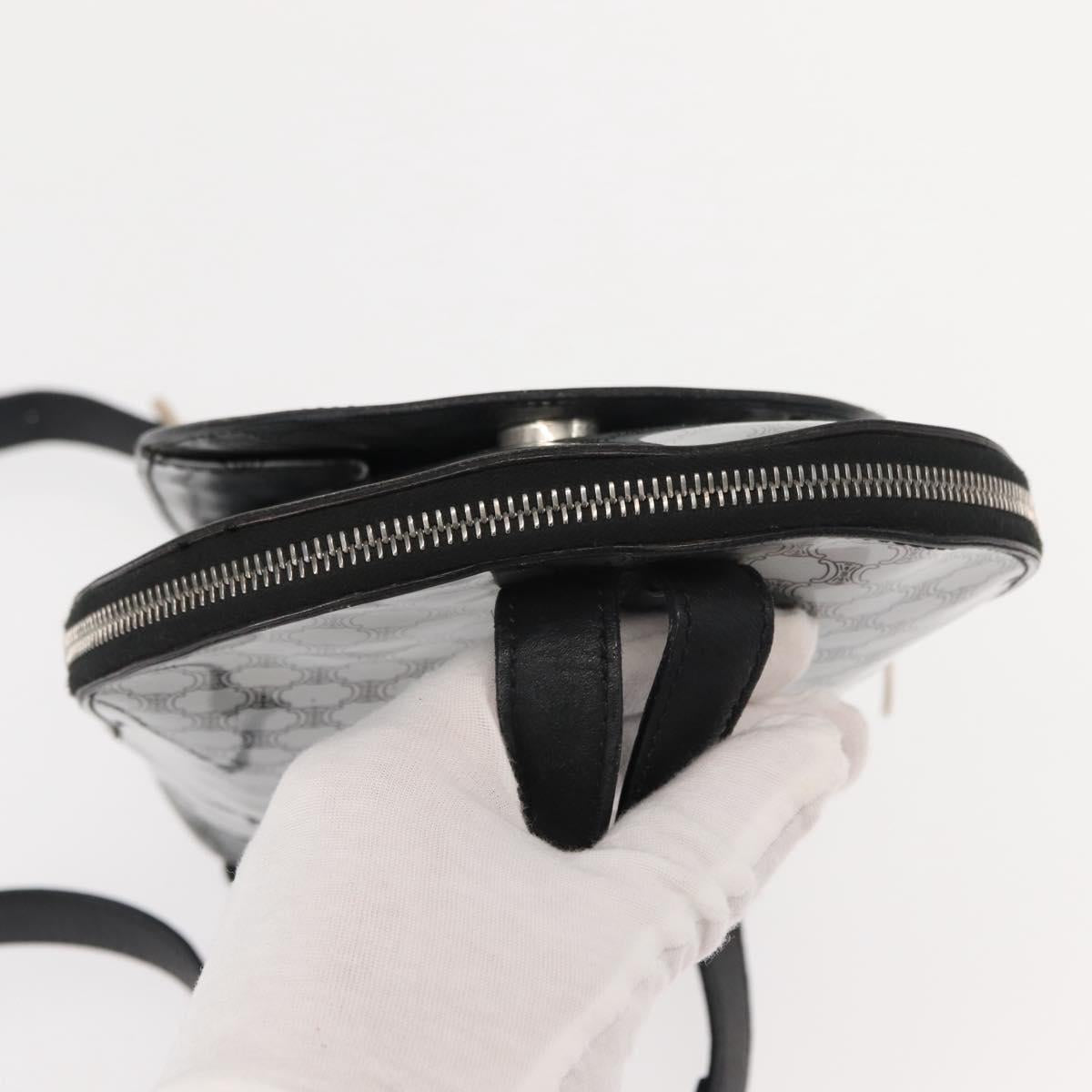 CELINE Macadam Canvas Backpack Silver Auth 146658