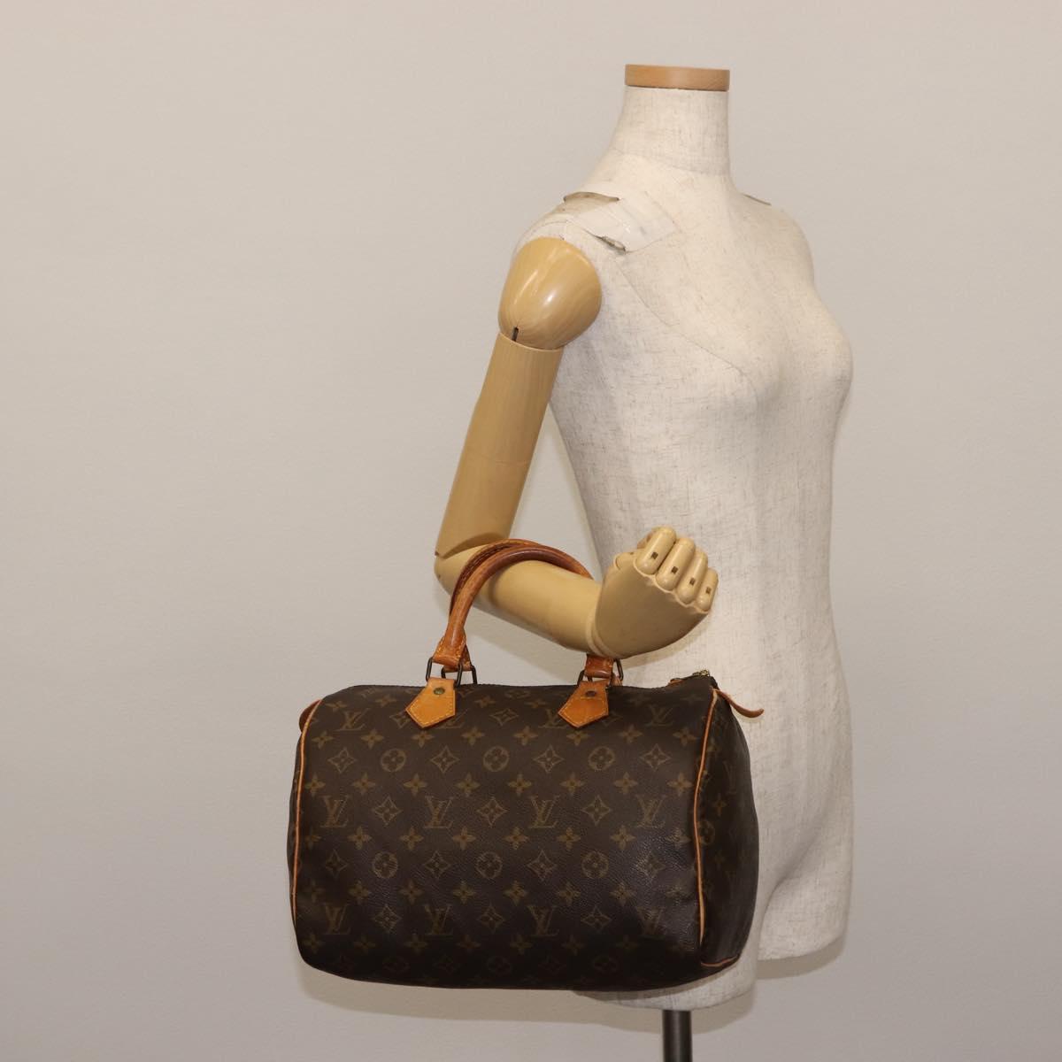LOUIS VUITTON Monogram Speedy 30 Hand Bag M41526 LV Auth 146662