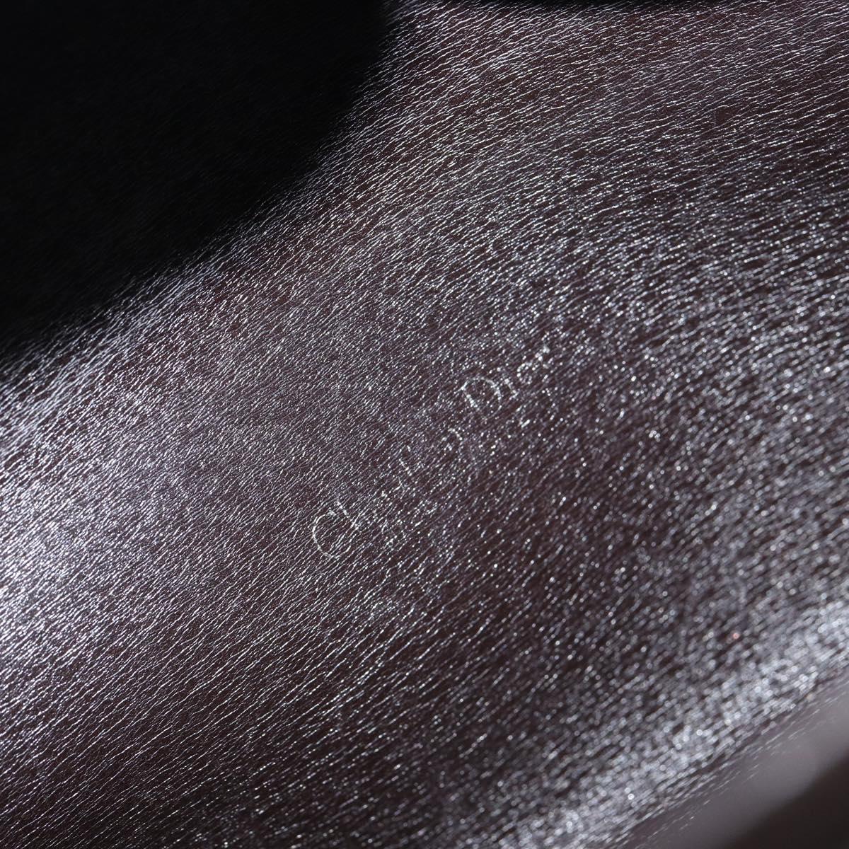 Christian Dior Trotter Canvas Shoulder Bag Brown Gold Auth 146664