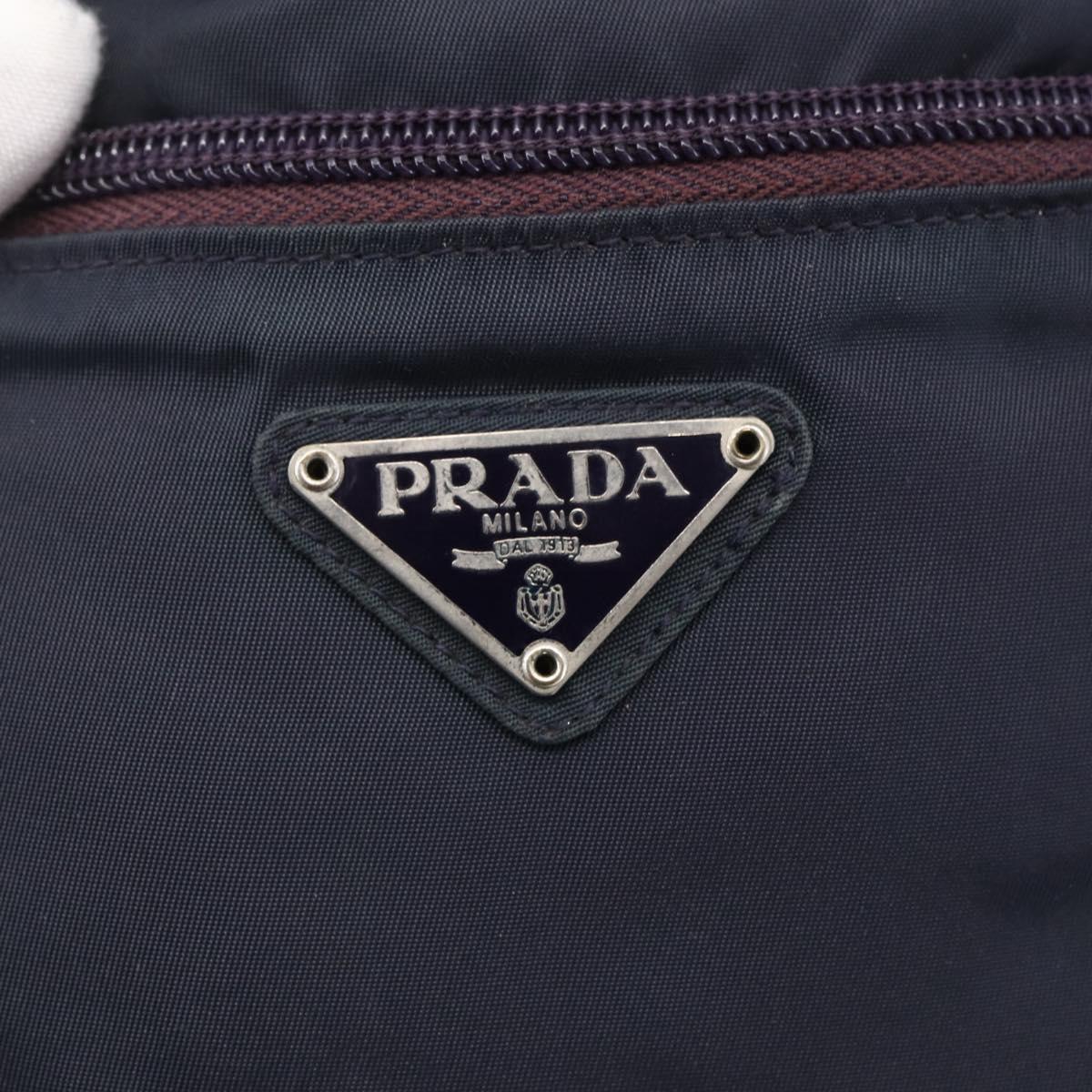 PRADA Shoulder Bag Nylon Purple Silver Auth 146670