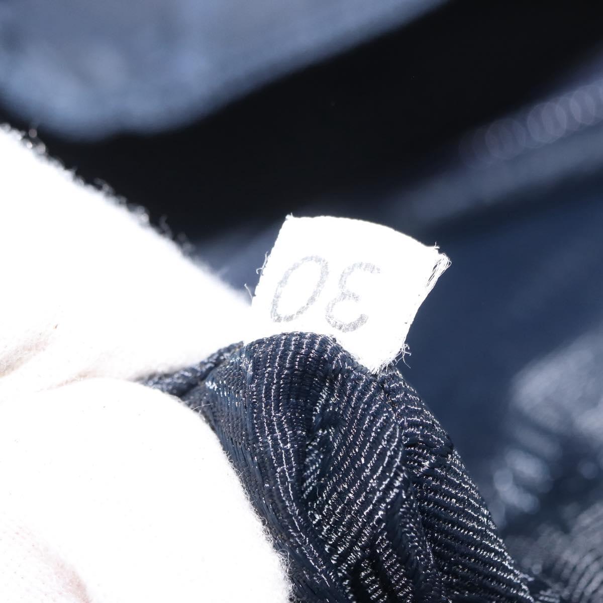 PRADA Backpack Nylon Navy Gold Auth 146671