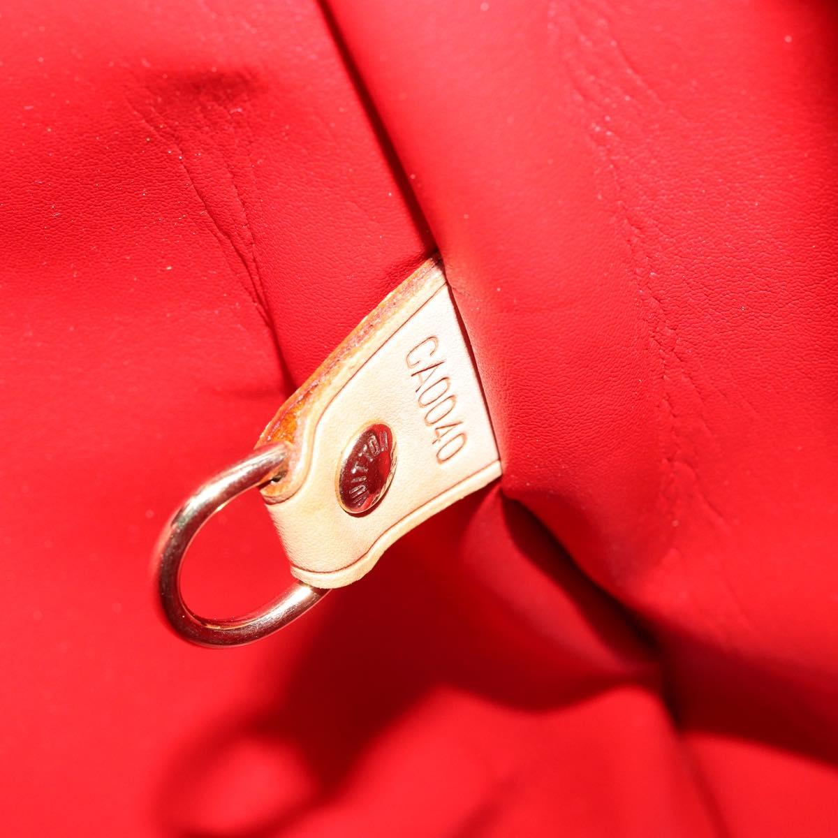 LOUIS VUITTON Monogram Vernis Houston Hand Bag Red M91092 LV Auth 146697