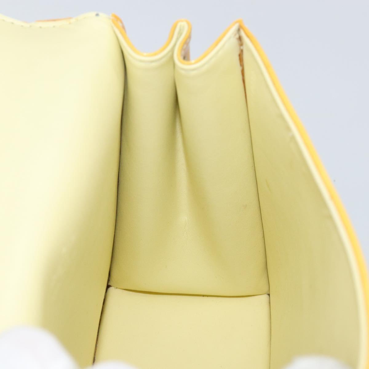 LOUIS VUITTON Monogram Vernis Spring Street Bag Lime Yellow M91068 Auth 146698