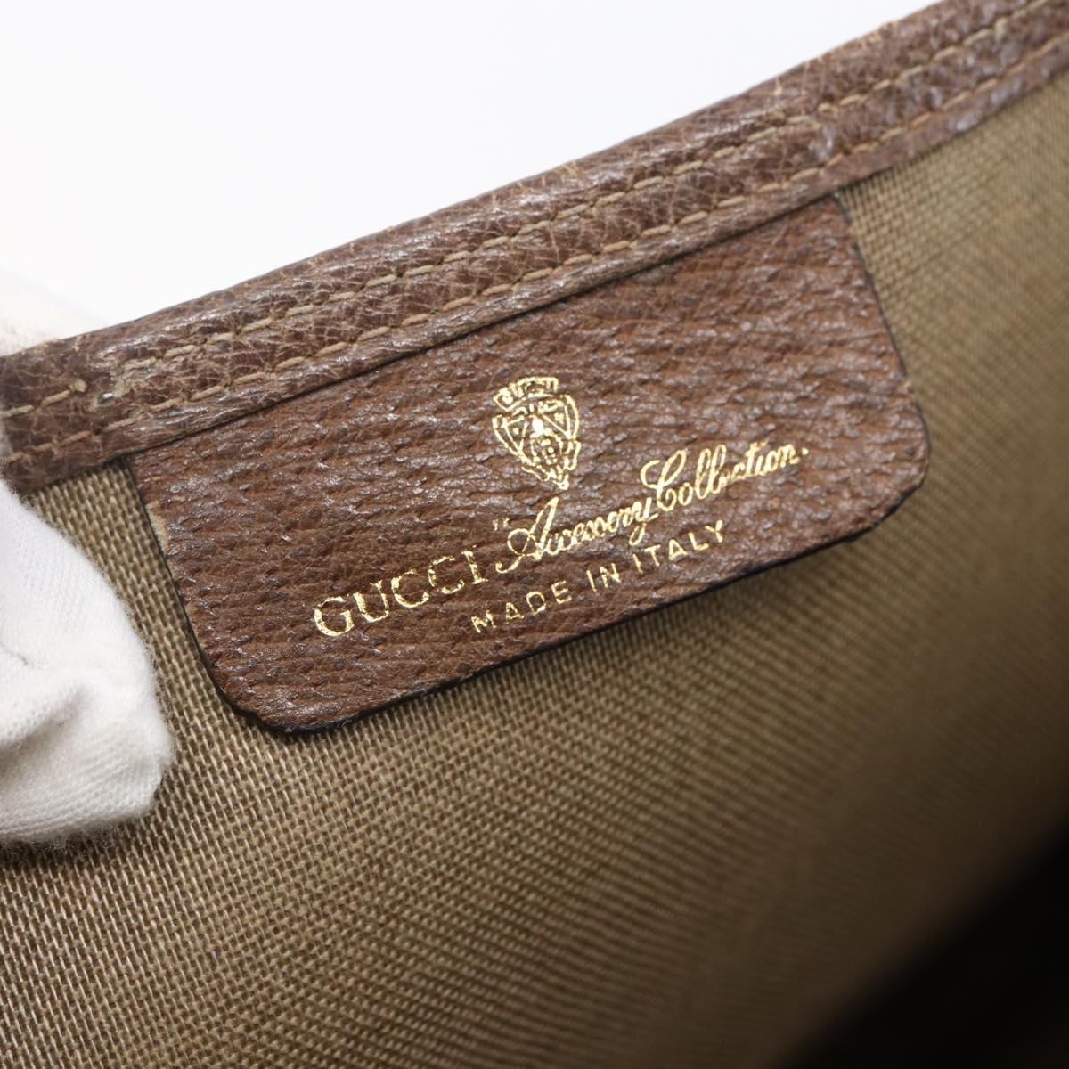 GUCCI GG Supreme Web Sherry Line Tote Bag PVC Beige Gold 39 02 003 Auth 146707