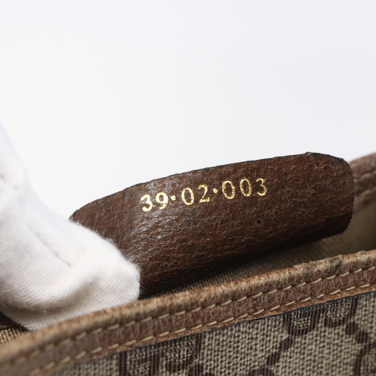 GUCCI GG Supreme Web Sherry Line Tote Bag PVC Beige Gold 39 02 003 Auth 146707