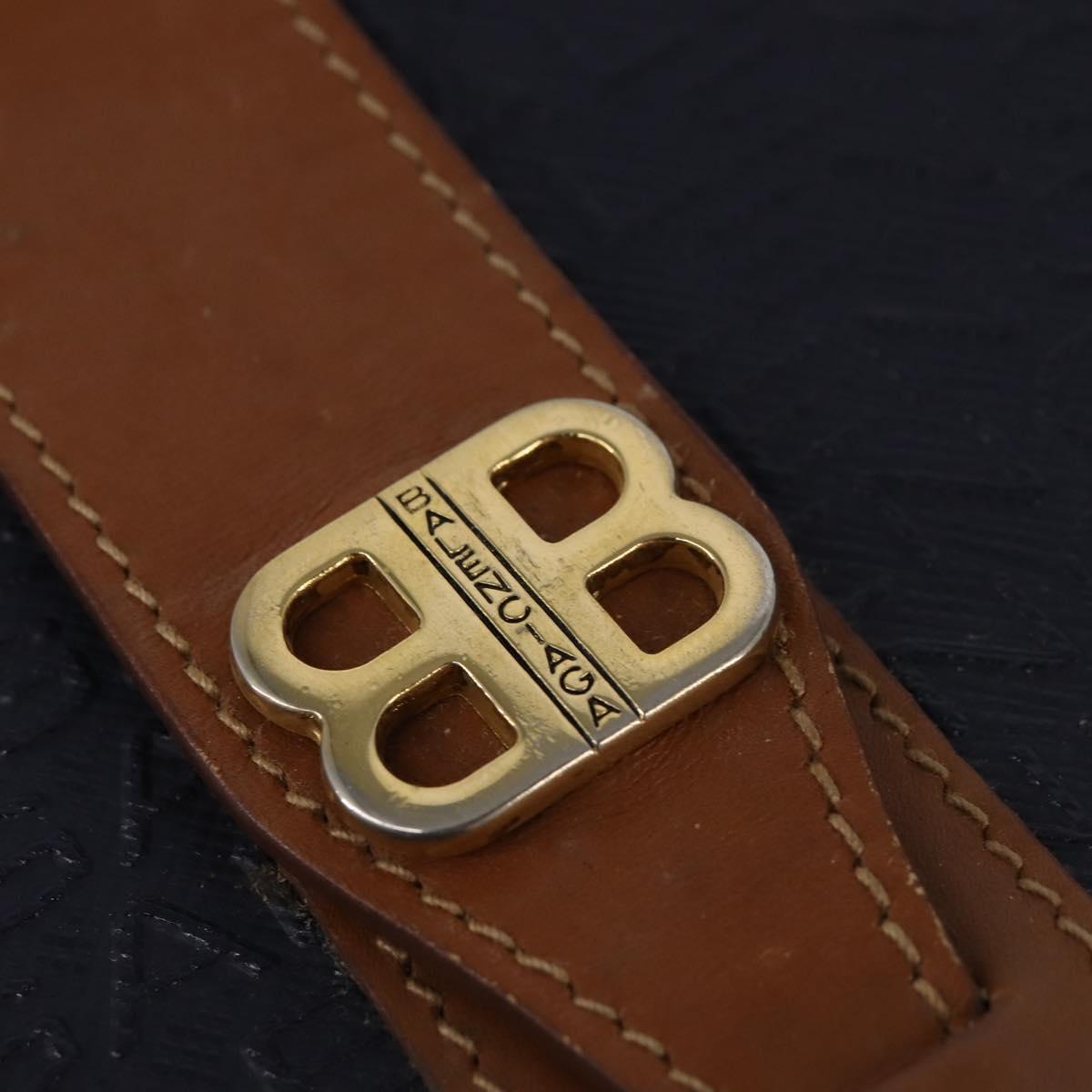 BALENCIAGA Shoulder Bag PVC Navy Gold Auth 146719