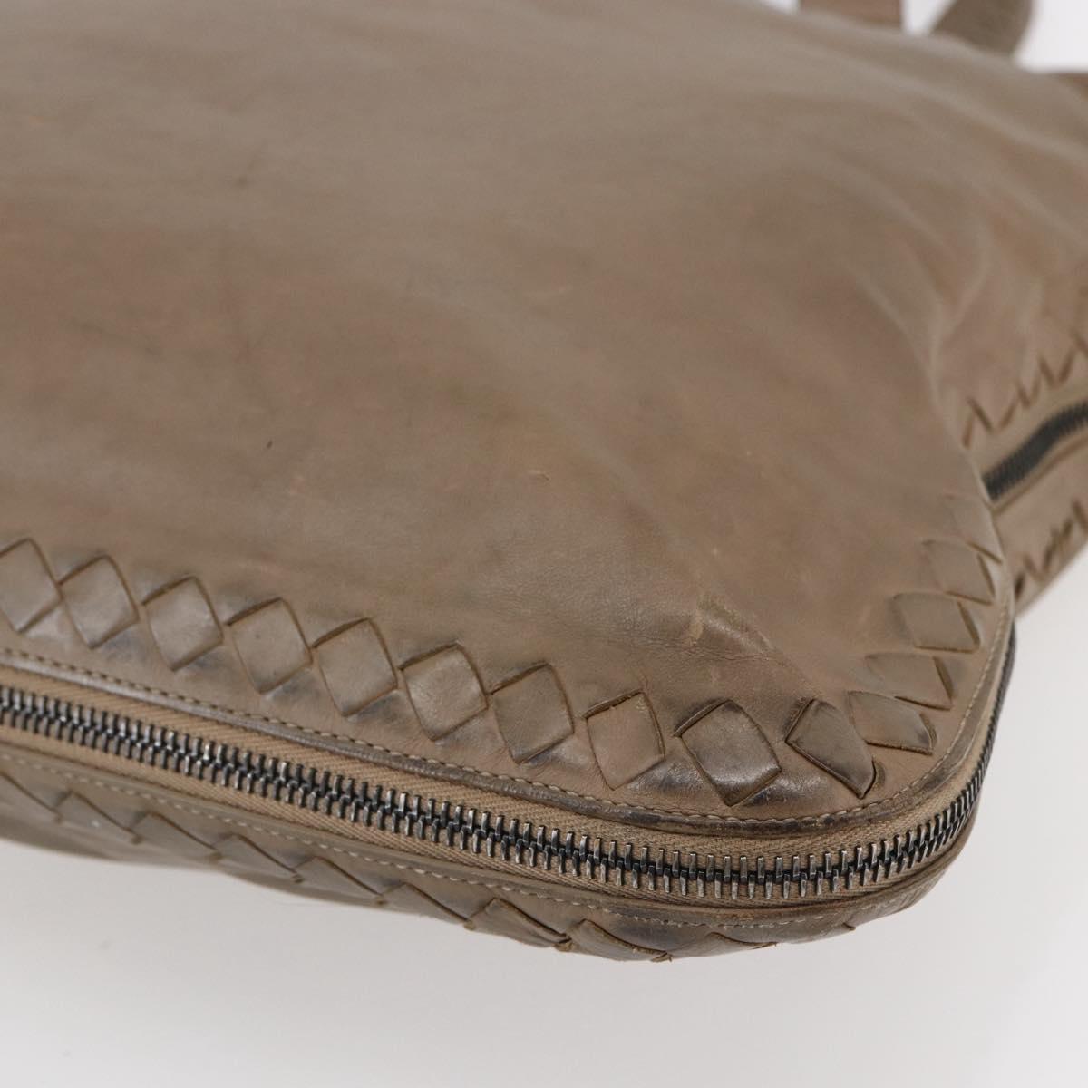 BOTTEGA VENETA INTRECCIATO Tote Bag Leather Beige Auth 146728