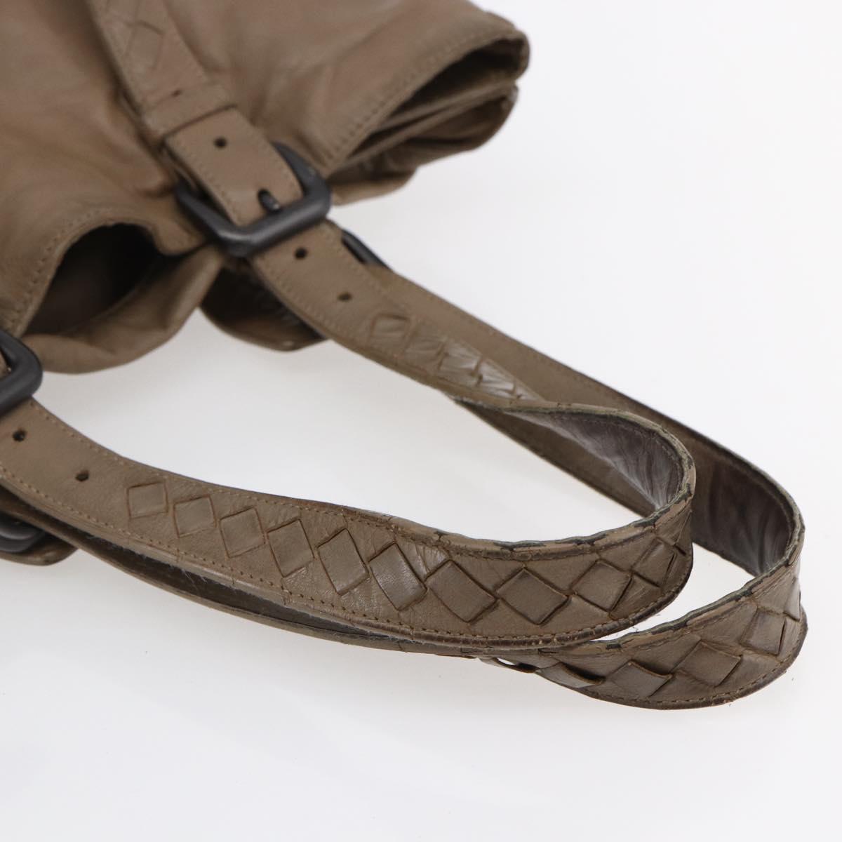 BOTTEGA VENETA INTRECCIATO Tote Bag Leather Beige Auth 146728