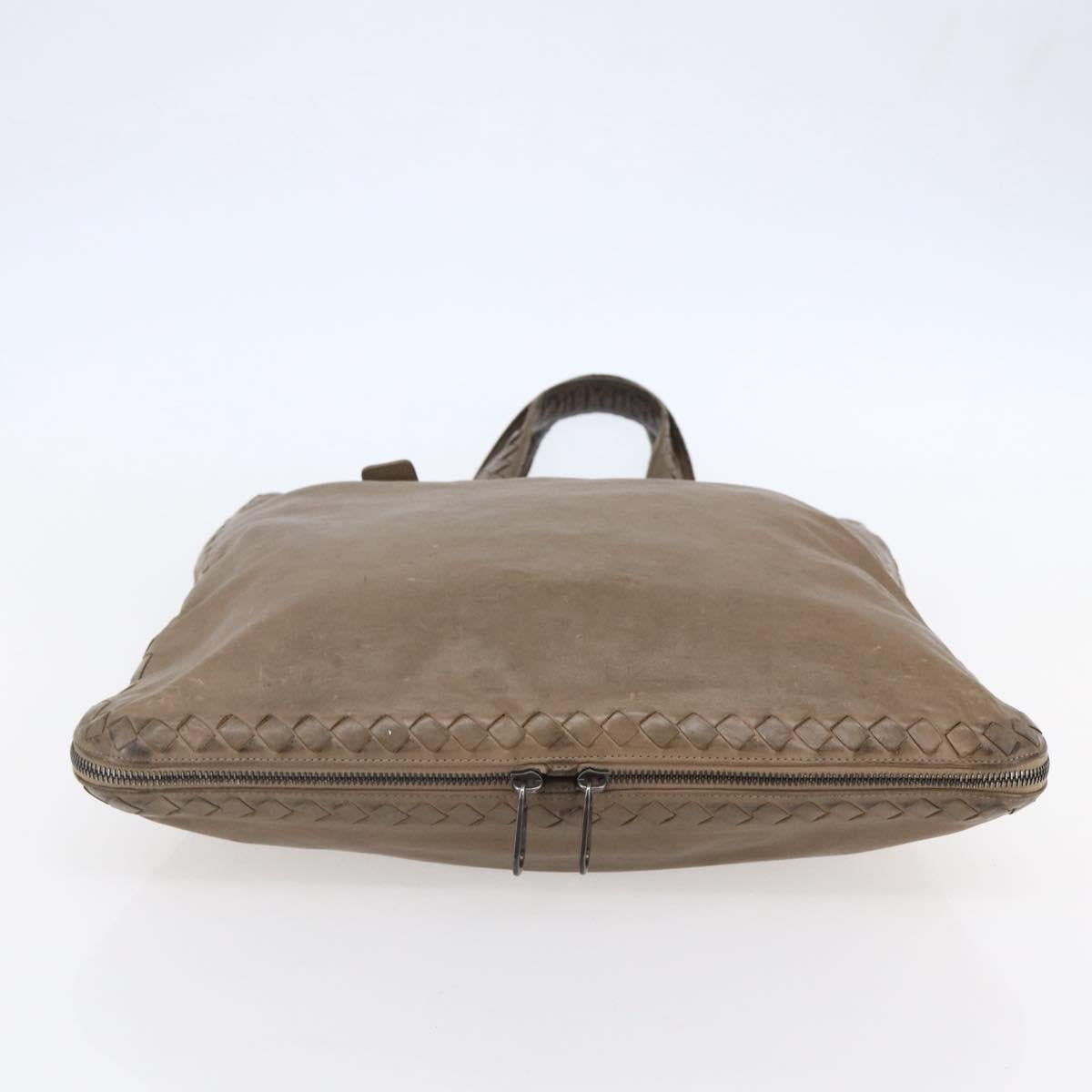 BOTTEGA VENETA INTRECCIATO Tote Bag Leather Beige Auth 146728