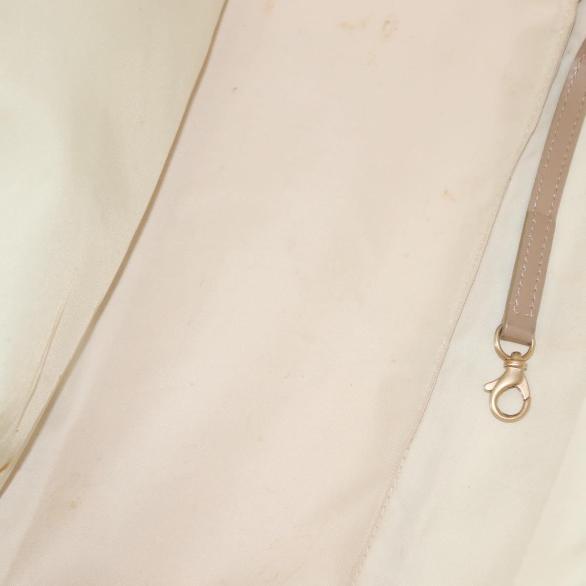 CHANEL New Travel Line Tote Bag Nylon Beige gold CC Auth 146730