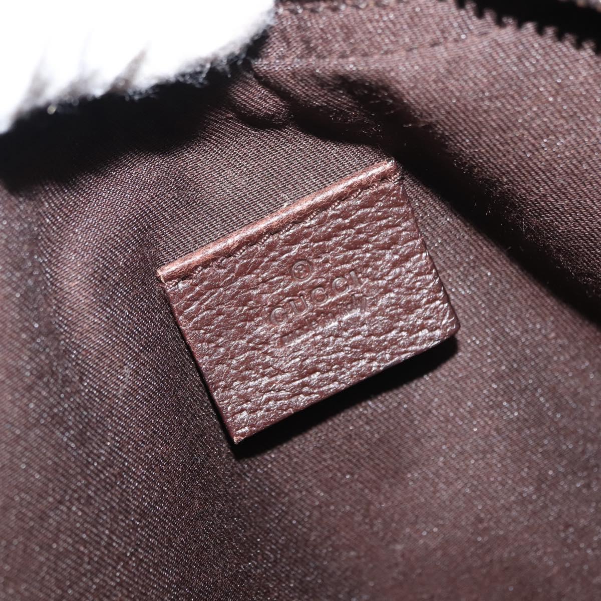 GUCCI GG Canvas Shoulder Bag Beige Silver 120975 Auth 146735