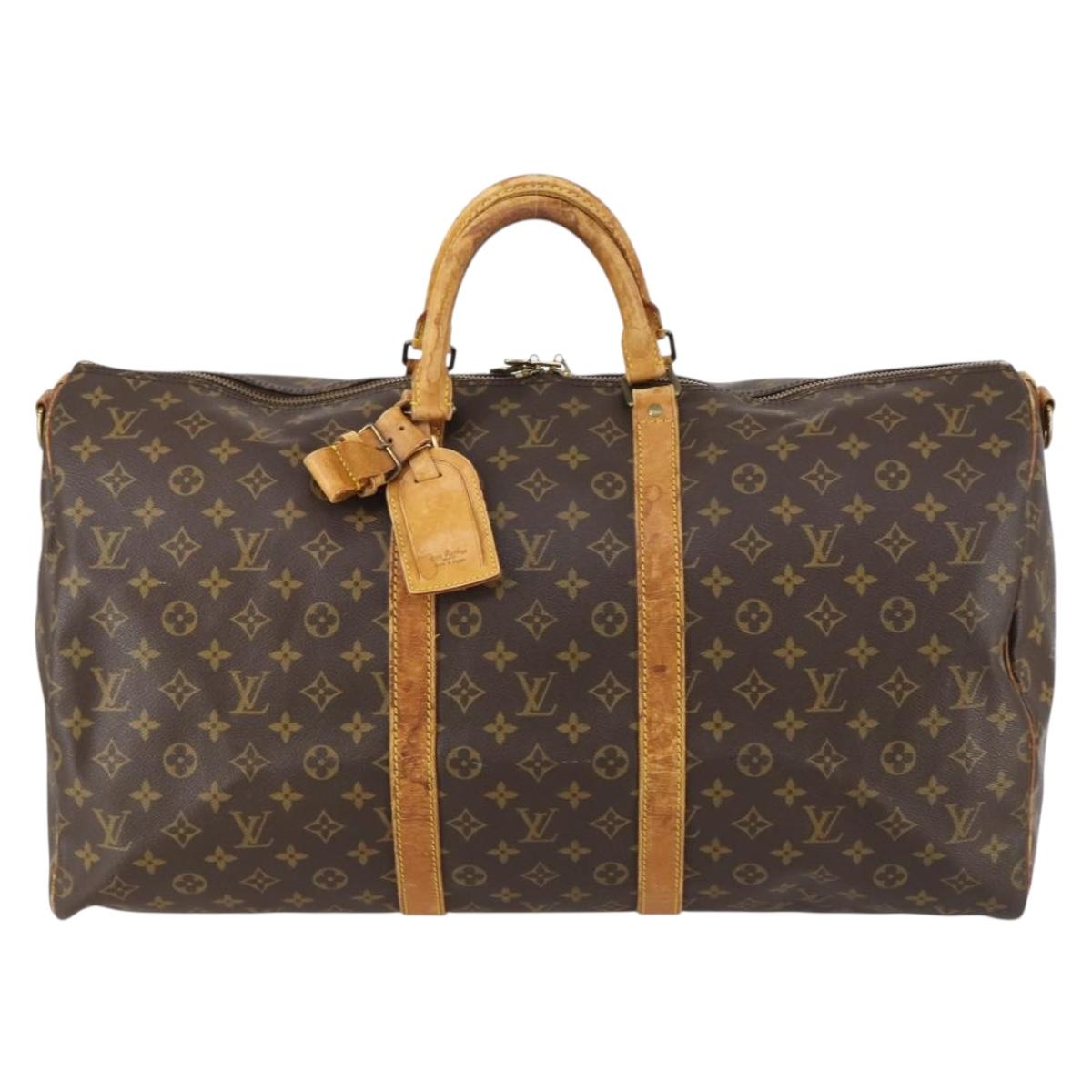 LOUIS VUITTON Monogram Keepall Bandouliere 55 Boston Bag M41414 LV Auth 146741