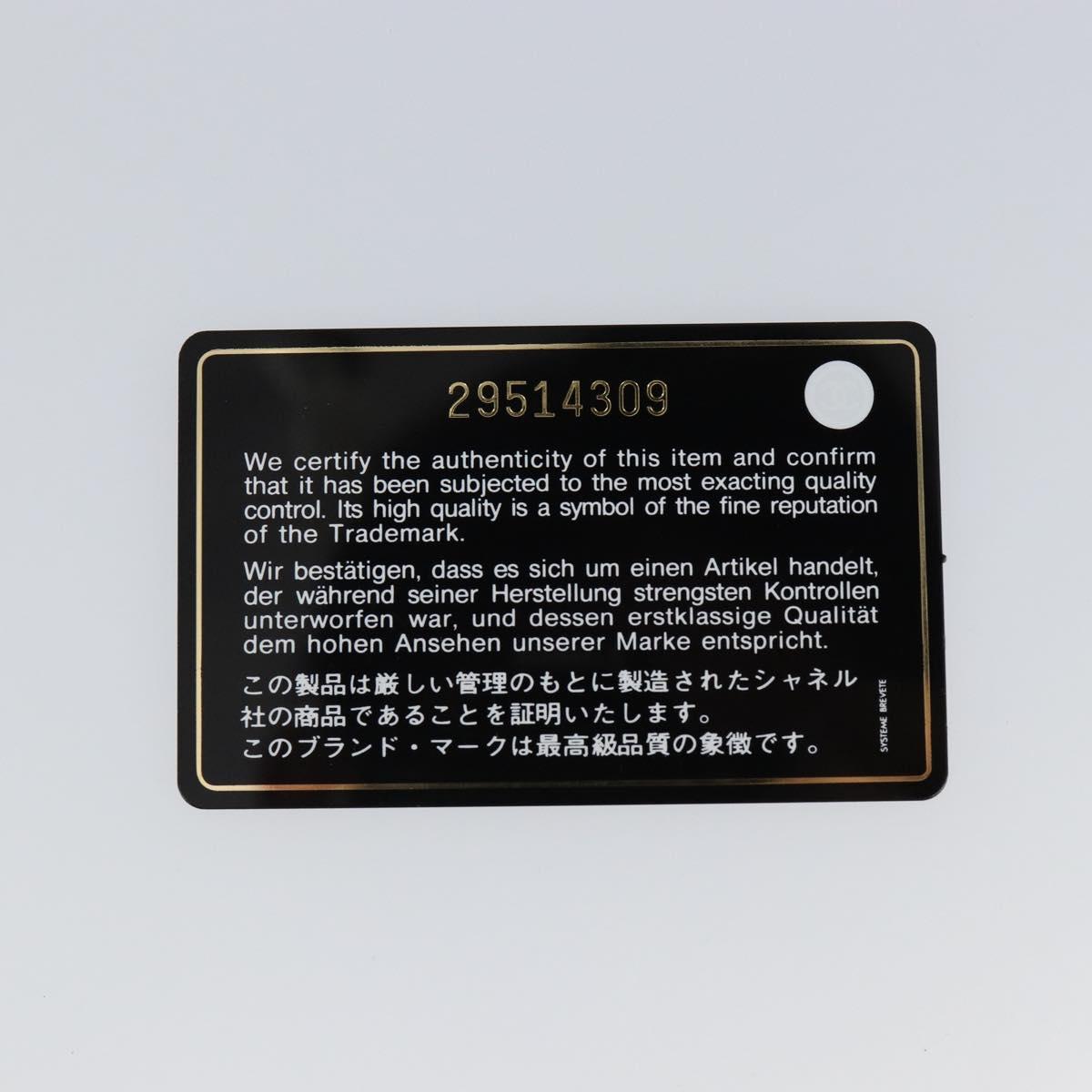 CHANEL V Stitch COCO Mark Trifold Wallet Lamb Skin Pink Silver CC Auth 146750