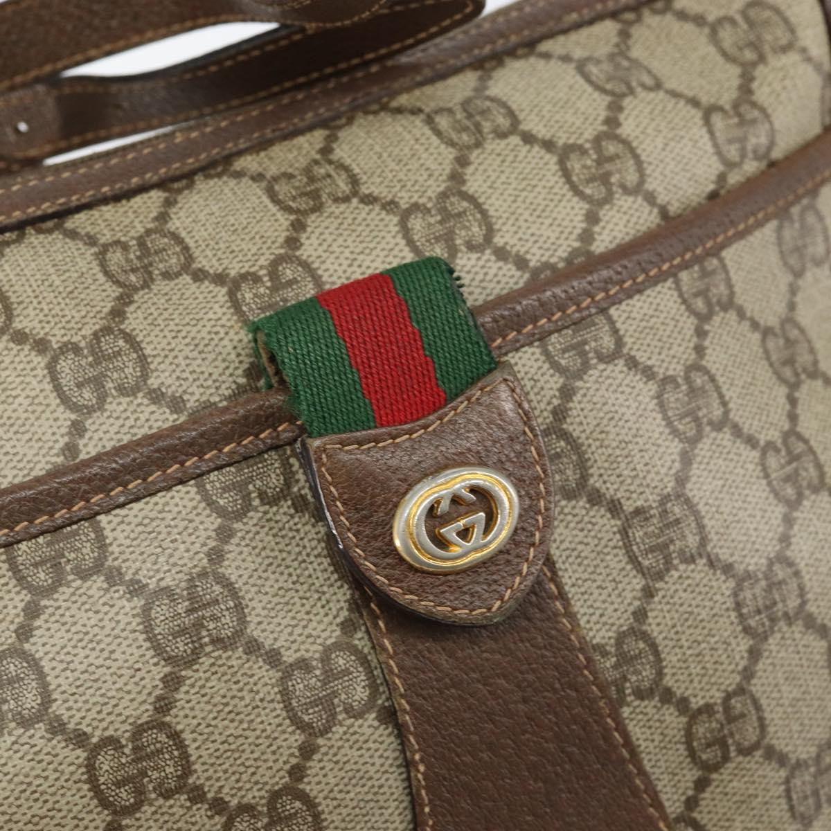 GUCCI GG Supreme Web Sherry Line Shoulder Bag PVC Beige 89 02 032 Auth 146752