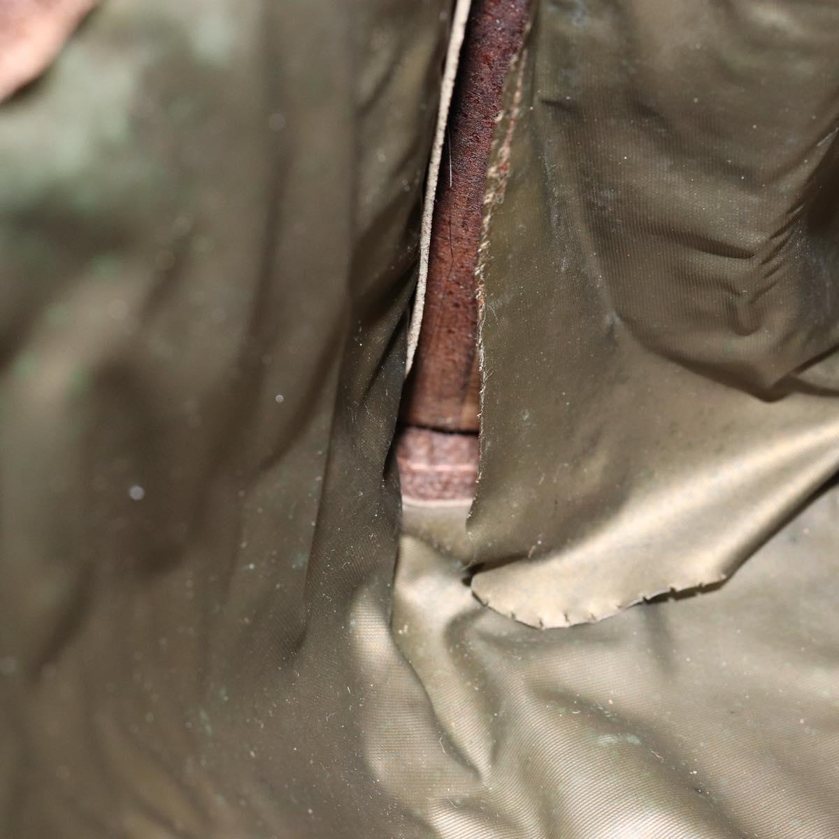 GUCCI GG Supreme Web Sherry Line Clutch Bag PVC Leather Beige Auth 146759