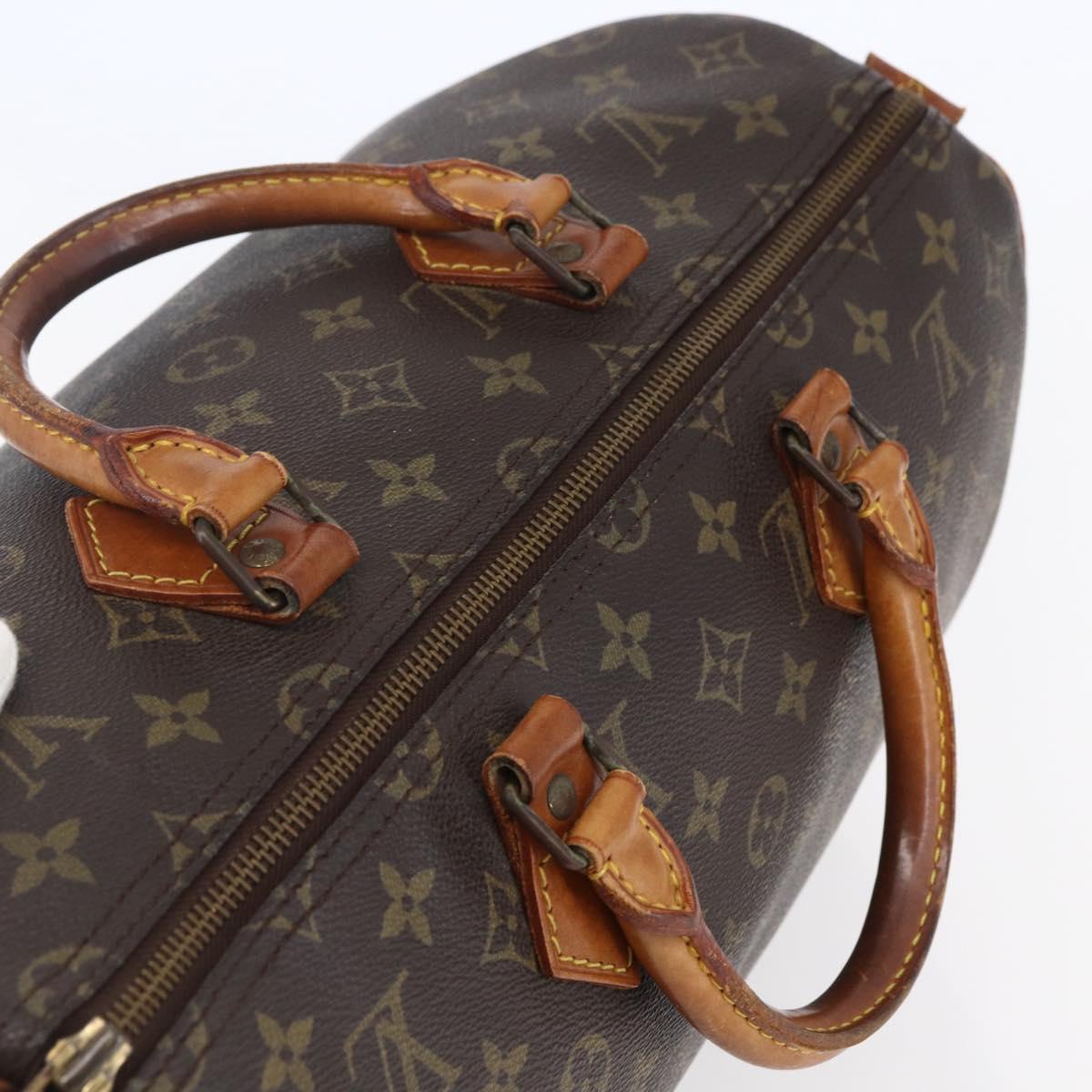 LOUIS VUITTON Monogram Speedy 35 Hand Bag M41524 LV Auth 146765
