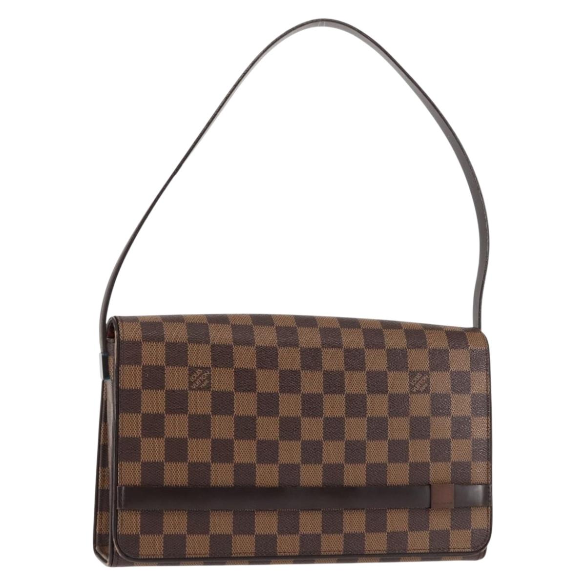 LOUIS VUITTON Damier Ebene Tribeca Ron Shoulder Bag N51160 LV Auth 146766